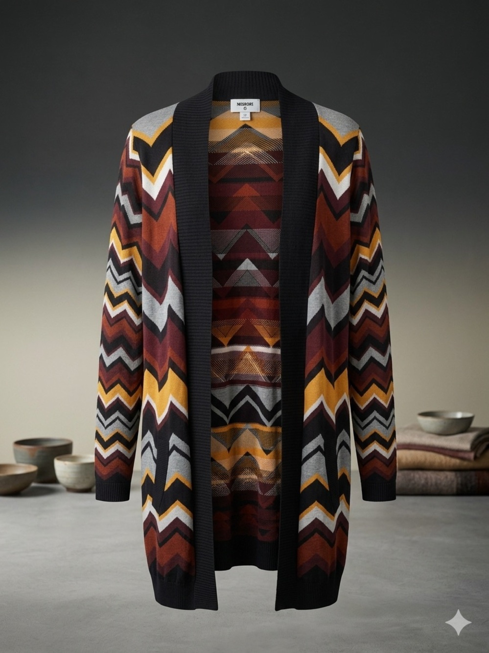 Missoni for Target Knit Long-Sleeve Cardigan in Signature ZigZag Chevron Pattern